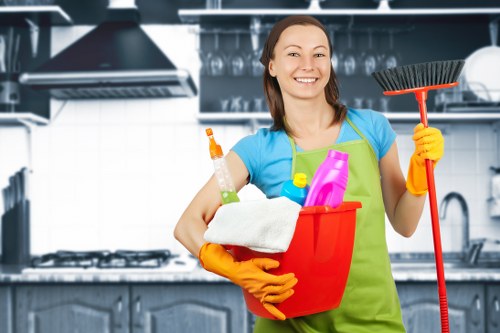 Carpet cleaning technician preparing a Collierswood home for service